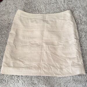 LOFT Cream Mini Skirt